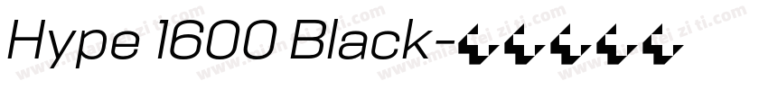 Hype 1600 Black字体转换